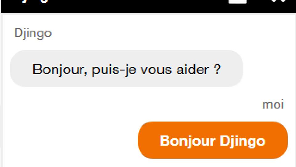 capture d'écran d'une fenêtre de chat de largeur satisfaisante